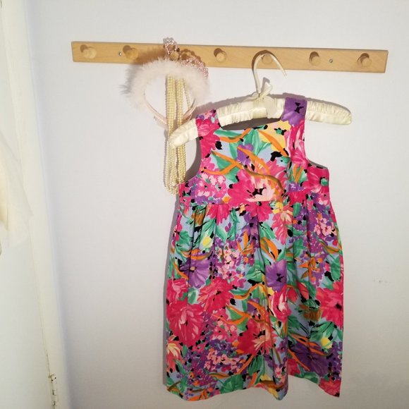 Noodles Size 6X Blue Pink Flowered Cotton Dress - Picture 7 of 8